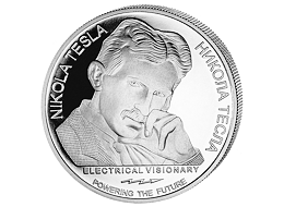 Stříbrná mince Nikola Tesla - Alternating Current (Střídavý proud) 1 Oz 2018 - (1.)