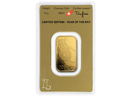 Investiční zlato - zlatý slitek 10g Argor Heraeus SA Year of the Rat (Rok krysy) 2020 Limited Edition
