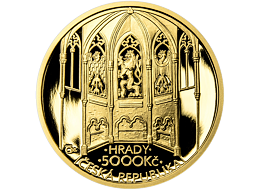 Zlatá mince 5000 Kč Hrad Bezděz 2016 PROOF