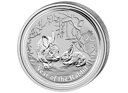 Lunární série II. - stříbrná mince 1 AUD Year of the Rabbit (Rok králíka) 1 Oz 2011