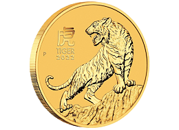 Lunární série III. - zlatá mince Year of the Tiger (Rok tygra) 1/4 Oz 2022