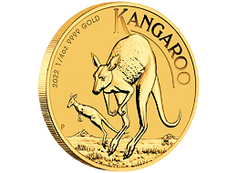 Zlatá mince 25 AUD Australian Kangaroo (Klokan rudý) 1/4 Oz 2022