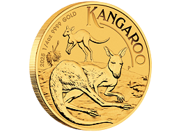 Zlatá mince 25 AUD Australian Kangaroo (Klokan rudý) 1/4 Oz 2025