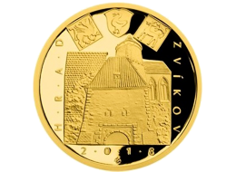 Zlatá mince 5000 Kč Hrad Zvíkov 2018 PROOF