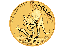 Zlatá mince 25 AUD Australian Kangaroo (Klokan rudý) 1/4 Oz 2022