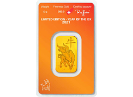 Investiční zlato - zlatý slitek 10g Argor Heraeus SA Year of the Ox (Rok buvola) 2021 Limited Edition