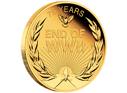 Exkluzivní zlatá mince 75. výročí konce 2. světové války 1/4 Oz 2020 (End of World War II) PROOF
