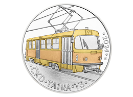 Stříbrná mince 500 Kč Tramvaj ČKD Tatra T3 2024 PROOF