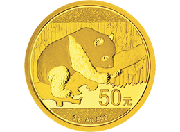 Zlatá mince 50 Yuan China Panda 3g 2016