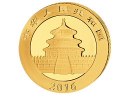 Zlatá mince 100 Yuan China Panda 8g 2016