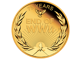 Exkluzivní zlatá mince 75. výročí konce 2. světové války 1/4 Oz 2020 (End of World War II) PROOF