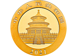Zlatá mince 10 Yuan China Panda 1g 2021
