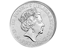 Stříbrná mince 10 Oz The Lion of England 2017 (The Queen's Beasts)