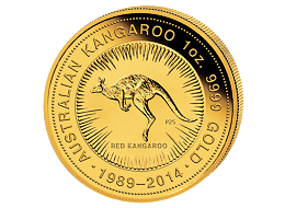 Zlatá mince 100 AUD Australian Kangaroo (Klokan rudý) 1 Oz 2014 25.výročí (1989-2014)