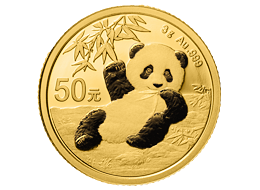 Zlatá mince 50 Yuan China Panda 3g 2020