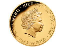 Exkluzivní zlatá mince Královna Alžběta II. 95. výročí narození s rubínem (H.M.Queen Elizabeth II.) 1 Oz 2021 PROOF