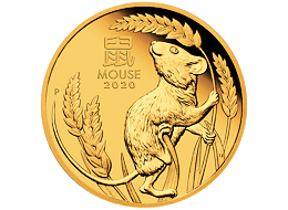 Lunární série III. - zlatá mince Year of the Mouse (Rok krysy) 1/10 Oz 2020 PROOF