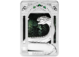 Stříbrná mince Harry Potter™ - Basilisk (Bazilišek) (Magical Creatures) 1 Oz 2025 Color PROOF (11.)