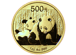 Zlatá mince 500 Yuan China Panda 1 Oz 2010