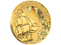 Exkluzivní zlatá 1/4 Oz Endeavour (250th Anniversary) 2020 (250.výročí 1770-2020) PROOF
