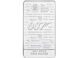 Investiční stříbro - stříbrný slitek 10 Oz  The Royal Mint - James Bond 007 - No Time to Die