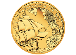 Exkluzivní zlatá 1/4 Oz Endeavour (250th Anniversary) 2020 (250.výročí 1770-2020) PROOF