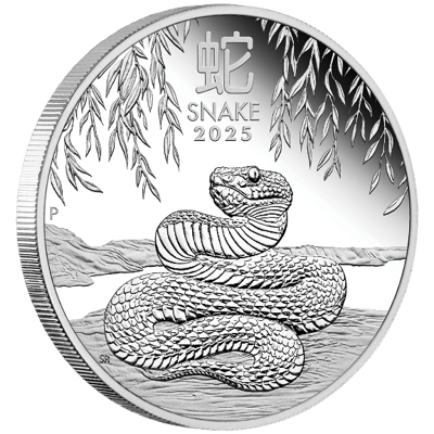Lunární série III. - stříbrná mince Year of the Snake (Rok hada) 2 Oz 2025 PROOF