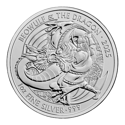 Stříbrná mince Mýty a legendy - Beowulf & Dragon 1oz 2025 (9.)