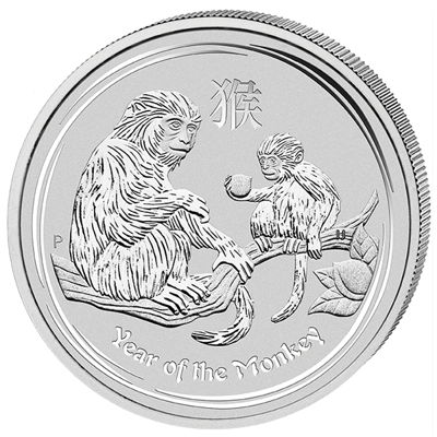 Lunární série II. - stříbrná mince 1 AUD Year of the Monkey (Rok opice) 1 Oz 2016