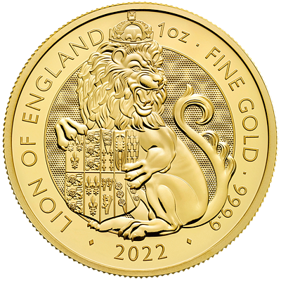 Zlatá mince Lion of England 1 Oz 2022 (Tudor Beasts)