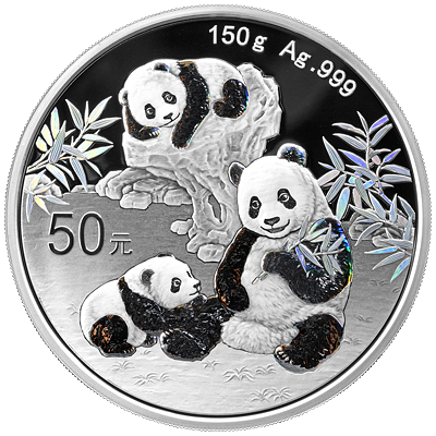 Stříbrná mince 50 Yuan Panda 150g 2025 PROOF