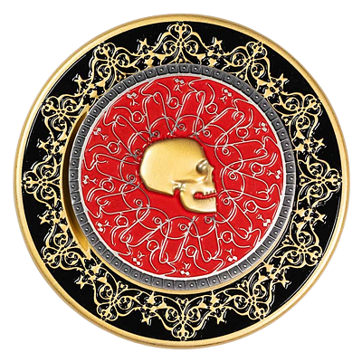 Exkluzivní stříbrný medailon 5 Oz John Wick - Arabic Blood Oath Marker (Úpis) Color Gilded Antique