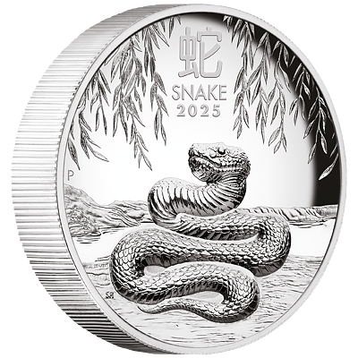 Lunární série III. - stříbrná mince Year of the Snake (Rok hada) 1 Oz 2025 High Relief PROOF