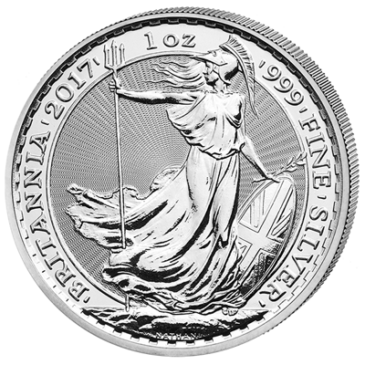 Investiční stříbro - stříbrná mince 2 Pounds Britannia 1 Oz