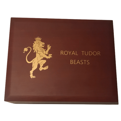 Dřevěná etue pro 10ks zlatých mincí 1 Oz The Royal Tudor Beasts série