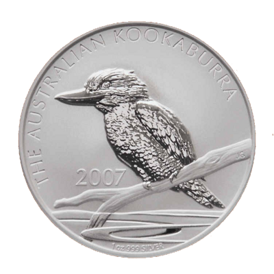 Stříbrná mince 1 Oz Australian Kookaburra (Ledňáček) 2007