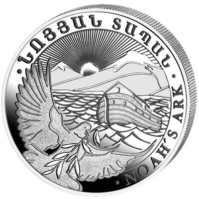 Stříbrná mince 500 Dram Noah´s Ark (Noemova archa) 1 Oz 2021