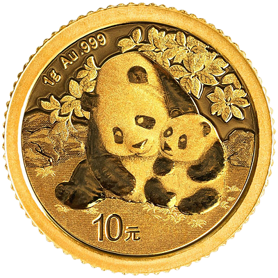 Zlatá mince 10 Yuan China Panda 1g 2024