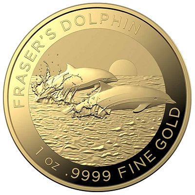 Zlatá mince 1 Oz Fraser's Dolphin (Plískavice saravacká) 2021
