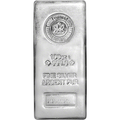 Investiční stříbro - stříbrný slitek 100 Oz Canadian Mint