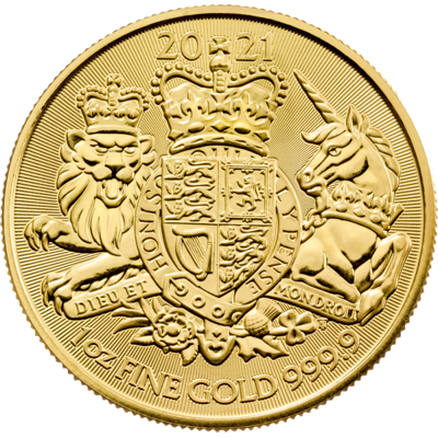 Zlatá mince 100 Pounds The Royal Arms (Královské erby) 1 Oz 2021