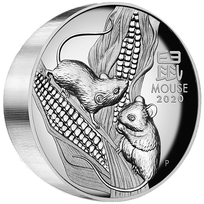 Lunární série III. - Exkluzivní stříbrná mince Year of the Mouse (Rok krysy) 5 Oz 2020 High Relief PROOF