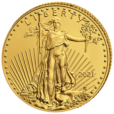 Zlatá mince 5 USD American Eagle 1/10 Oz 2021 (Typ 1)