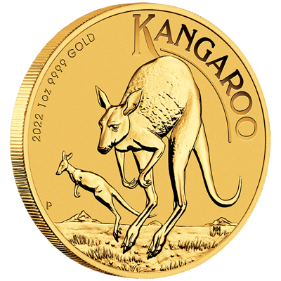 Zlatá mince 100 AUD Australian Kangaroo (Klokan rudý) 1 Oz 2022