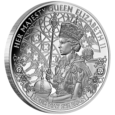 Stříbrná mince Long May She Reign (H.M.Queen Elizabeth II.) 1 Oz 2020 PROOF