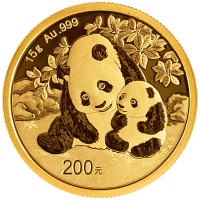 Zlatá mince 200 Yuan China Panda 15g 2024