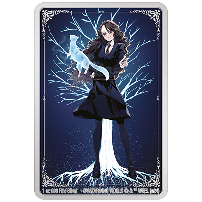 Stříbrná mince Harry Potter™ - Patronus (Ochránce) - Hermione Granger 1 Oz 2024 Color PROOF - (2.)