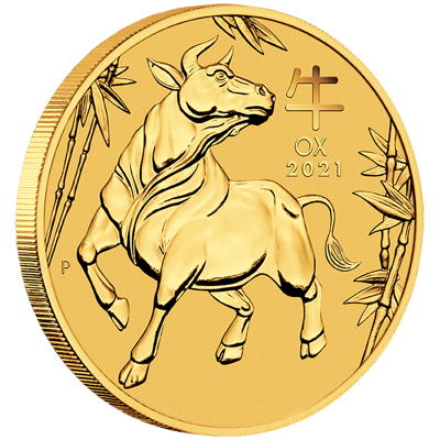 Lunární série III. - zlatá mince Year of the Ox (Rok buvola) 1 Oz 2021