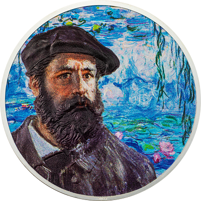 Exkluzivní stříbrná mince 2 Oz Claude Monet (Masters of Art) 2023 Color High Relief PROOF - (2.)
