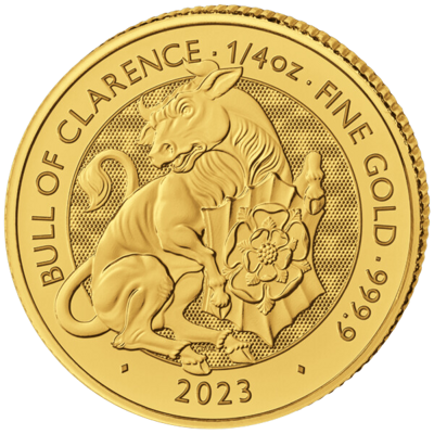 Zlatá mince Bull of Clarence 1/4 Oz 2023 (Tudor Beasts)